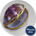 8318 - Polished Shell Purse - Purple Tiger Cowrie